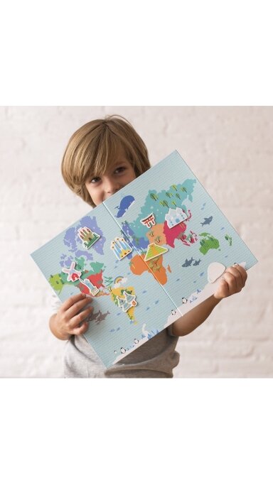 Apli Kids magnetinis žaidimas "Pasaulio žemėlapis"