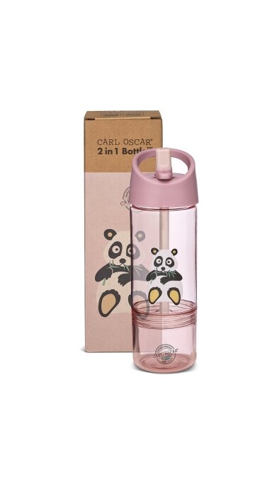 CARL OSCAR Vandens gertuvė 2in1, pink-panda 0,3 + 0,15 l