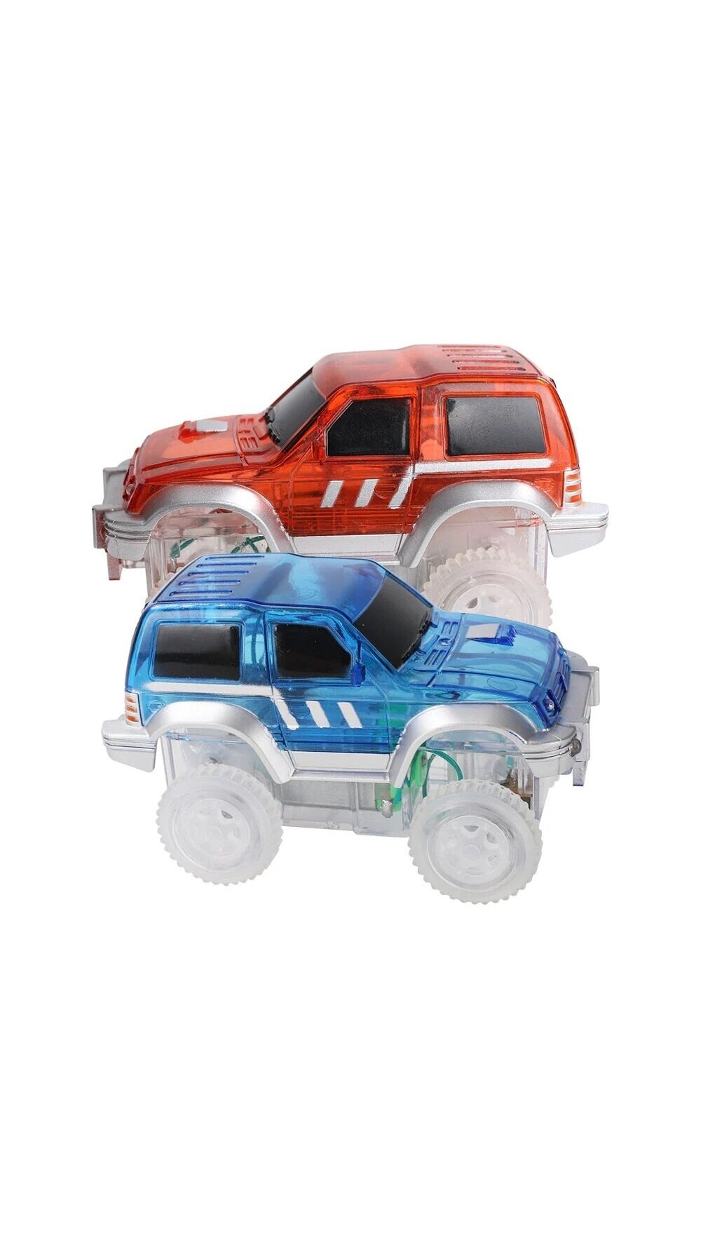 Cleverclixx - Magnetinės lenktynių trasos automobilis - mėlynas, 1vnt. 2