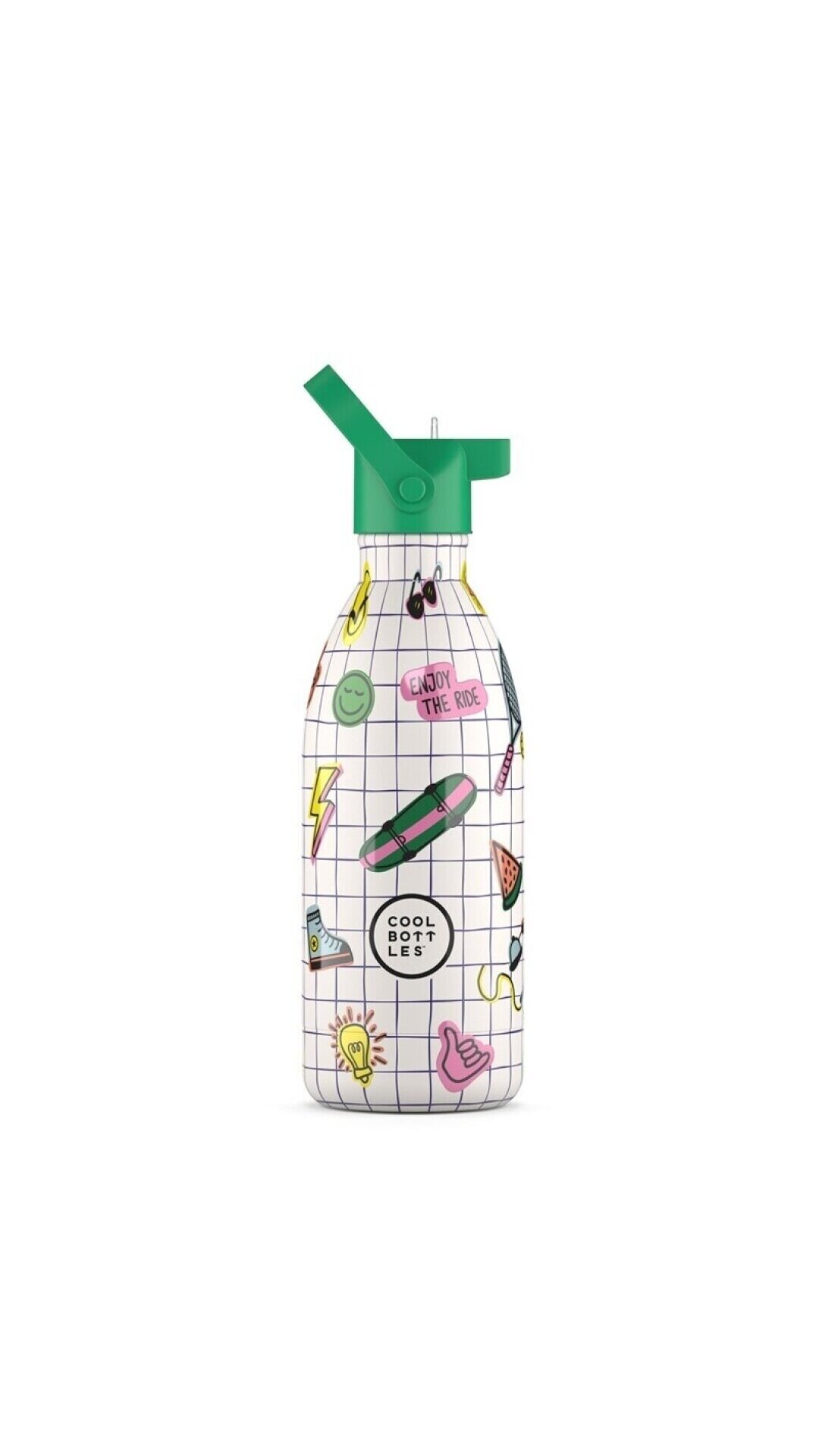 Cool Bottles - Nerūdijančio plieno vaikiškas buteliukas su šiaudeliu arba užsukimu, 500ml (Play mode) 1 Cool Bottles - Nerūdijančio plieno vaikiškas buteliukas su šiaudeliu arba užsukimu, 500ml (Play mode) 1