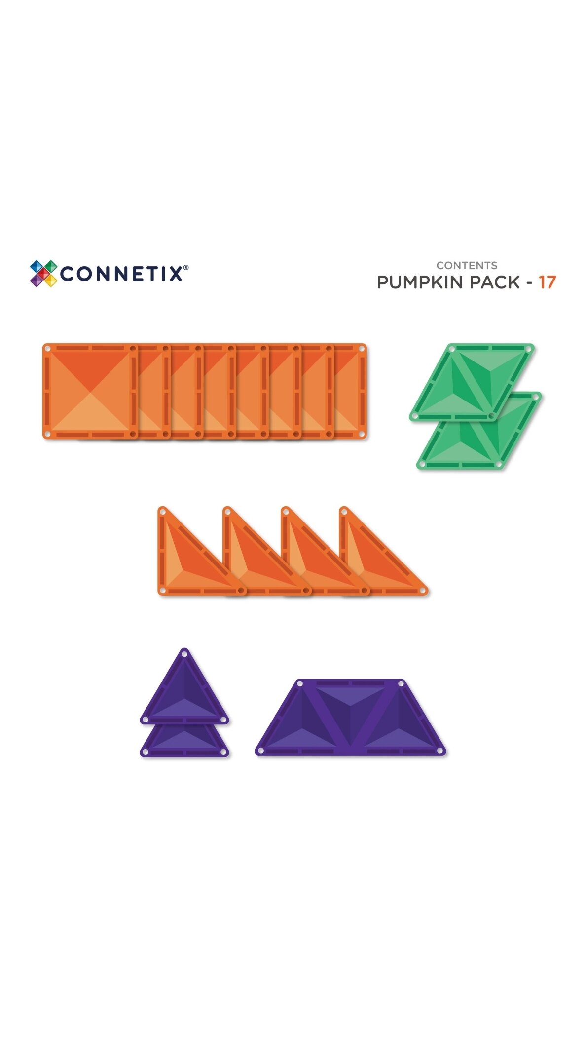 CONNETIX magnetinis konstruktorius Halloween Pumpkin pack 17d. 6