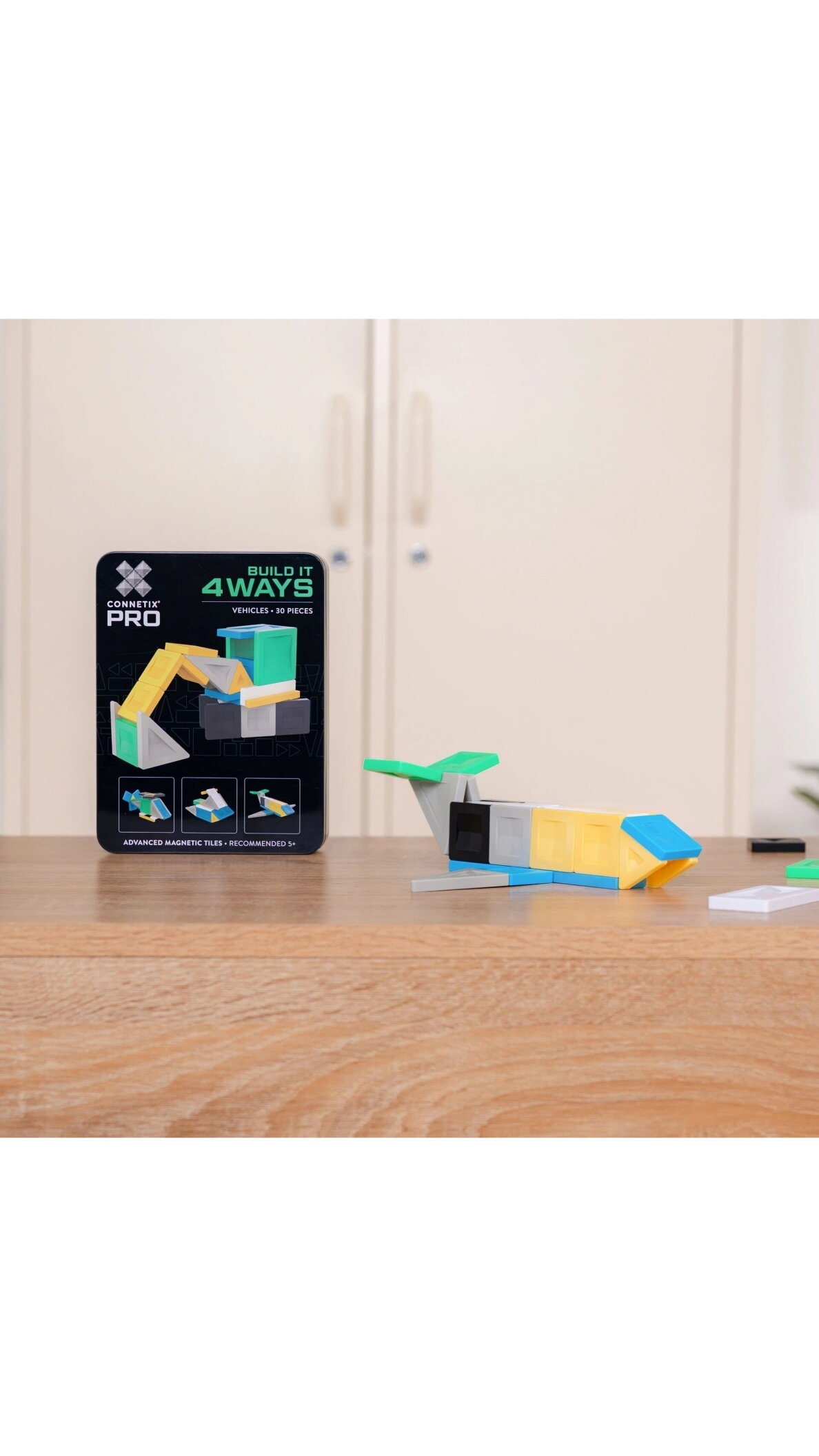 CONNETIX - magnetinis konstruktorius PRO Build It 4 Ways Vehicles Pack, 30d. 4 CONNETIX - magnetinis konstruktorius PRO Build It 4 Ways Vehicles Pack, 30d. 4