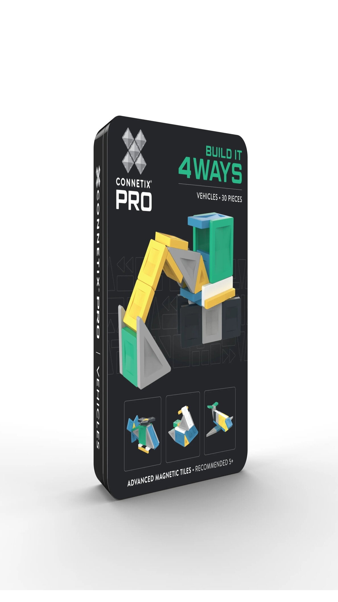 CONNETIX - magnetinis konstruktorius PRO Build It 4 Ways Vehicles Pack, 30d. 1 CONNETIX - magnetinis konstruktorius PRO Build It 4 Ways Vehicles Pack, 30d. 1