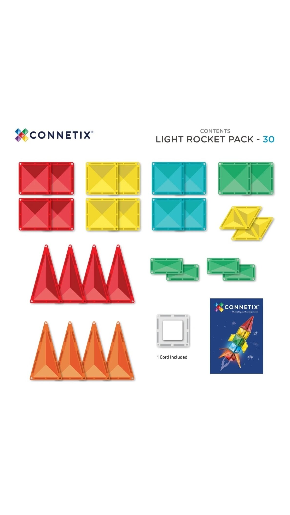 CONNETIX - Magnetinix konstruktorius šviesos raketa, 30d. 8 CONNETIX - Magnetinix konstruktorius šviesos raketa, 30d. 8