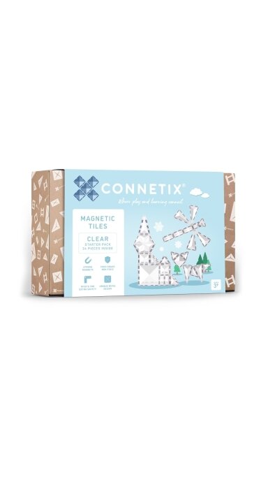 CONNETIX Magnetinis konstruktorius 34d. Clear starter pack
