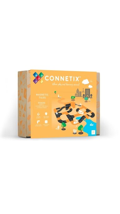 CONNETIX Rampų, sankryžų, posūkių rinkinys 16d.