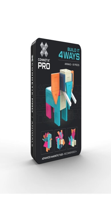 CONNETIX - magnetinis konstruktorius PRO Build It 4 Ways Animals Pack, 30d. 1