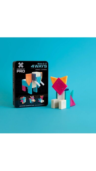 CONNETIX - magnetinis konstruktorius PRO Build It 4 Ways Animals Pack, 30d. 5 CONNETIX - magnetinis konstruktorius PRO Build It 4 Ways Animals Pack, 30d. 5