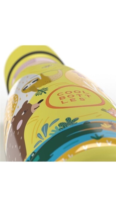 Cool Bottles - Nerūdijančio plieno vaikiškas buteliukas su šiaudeliu arba užsukimu, 260ml (Jungle park) 2 Cool Bottles - Nerūdijančio plieno vaikiškas buteliukas su šiaudeliu arba užsukimu, 260ml (Jungle park) 2