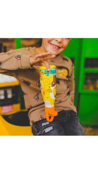 Cool Bottles - Nerūdijančio plieno vaikiškas buteliukas su šiaudeliu arba užsukimu, 260ml (Jungle park) Cool Bottles - Nerūdijančio plieno vaikiškas buteliukas su šiaudeliu arba užsukimu, 260ml (Jungle park)