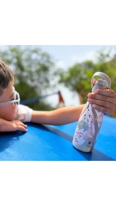 Cool Bottles - Nerūdijančio plieno vaikiškas buteliukas su šiaudeliu arba užsukimu, 260ml (Koala hugs) Cool Bottles - Nerūdijančio plieno vaikiškas buteliukas su šiaudeliu arba užsukimu, 260ml (Koala hugs)