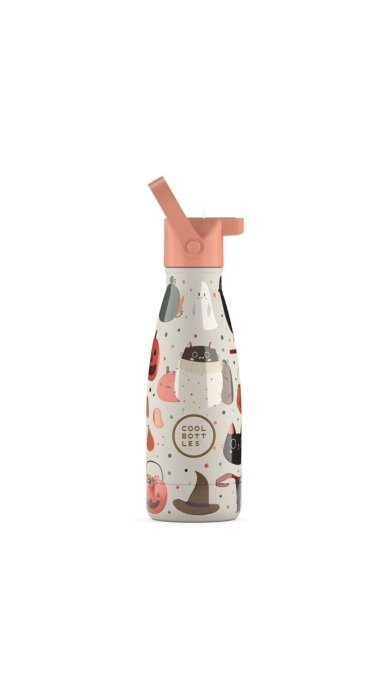 Cool Bottles - Nerūdijančio plieno vaikiškas buteliukas su šiaudeliu arba užsukimu, 260ml (Trickor treat) 3 Cool Bottles - Nerūdijančio plieno vaikiškas buteliukas su šiaudeliu arba užsukimu, 260ml (Trickor treat) 3