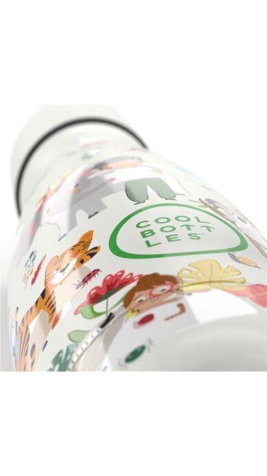 Cool Bottles - Nerūdijančio plieno vaikiškas buteliukas su šiaudeliu arba užsukimu, 350ml (Curious explorers) 2 Cool Bottles - Nerūdijančio plieno vaikiškas buteliukas su šiaudeliu arba užsukimu, 350ml (Curious explorers) 2
