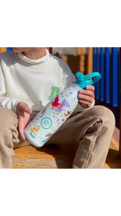 Cool Bottles - Nerūdijančio plieno vaikiškas buteliukas su šiaudeliu arba užsukimu, 350ml (Princess kingdom) Cool Bottles - Nerūdijančio plieno vaikiškas buteliukas su šiaudeliu arba užsukimu, 350ml (Princess kingdom)