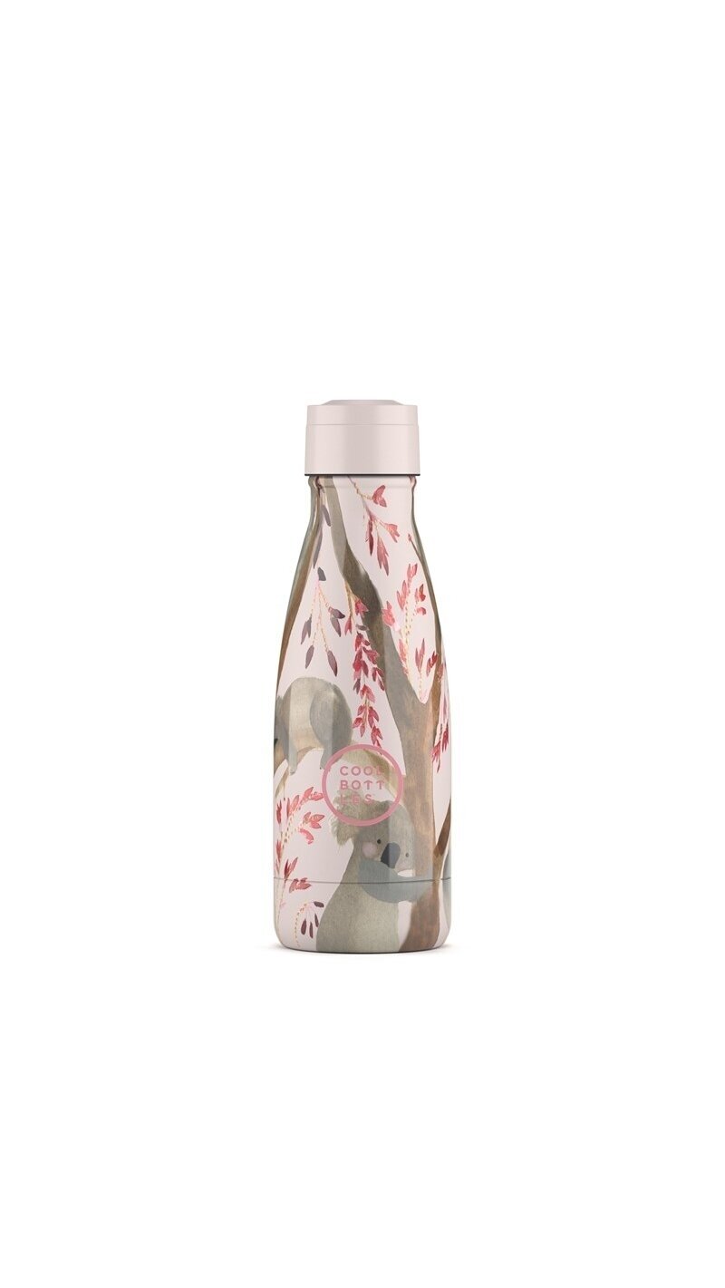 Cool Bottles - Nerūdijančio plieno vaikiškas buteliukas su šiaudeliu arba užsukimu, 260ml (Koala hugs) 1