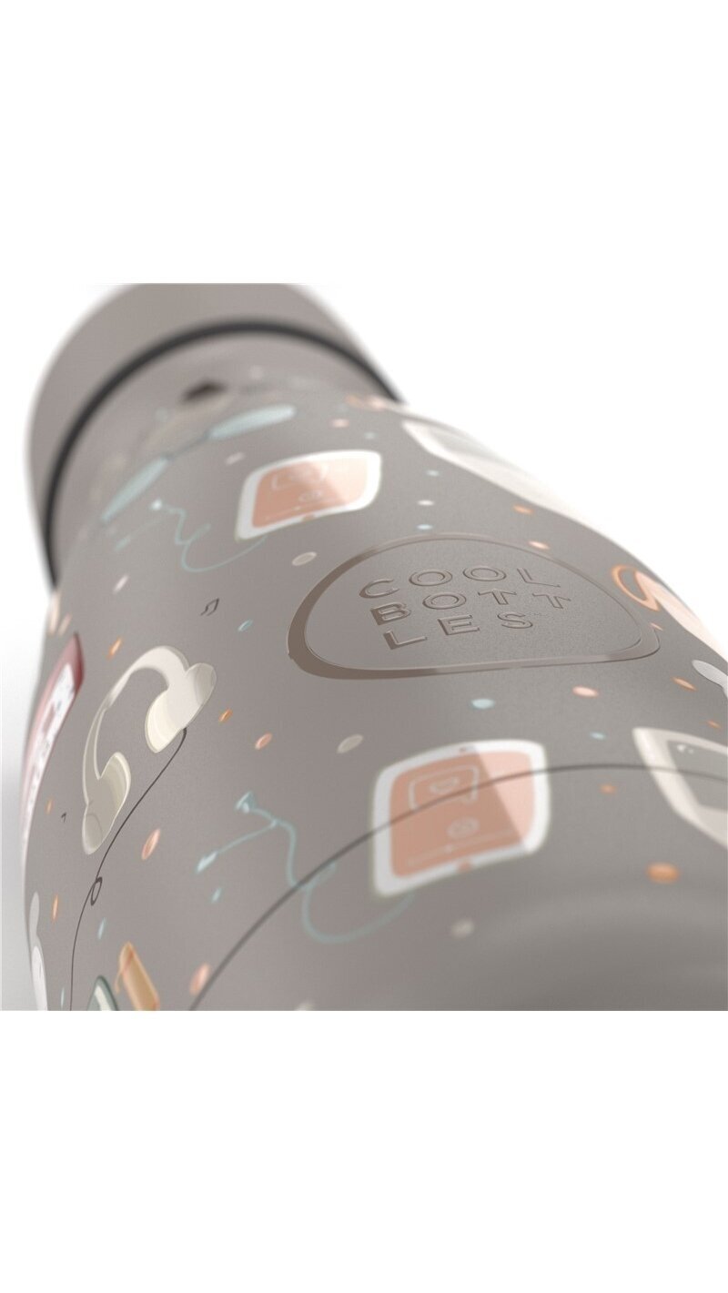 Cool Bottles - Nerūdijančio plieno vaikiškas buteliukas su šiaudeliu arba užsukimu, 260ml (Must have) 2
