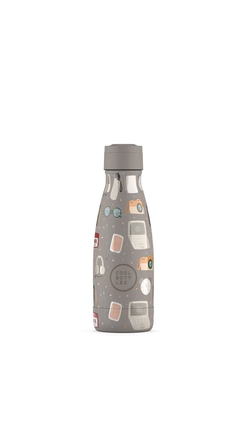 Cool Bottles - Nerūdijančio plieno vaikiškas buteliukas su šiaudeliu arba užsukimu, 260ml (Must have) 1