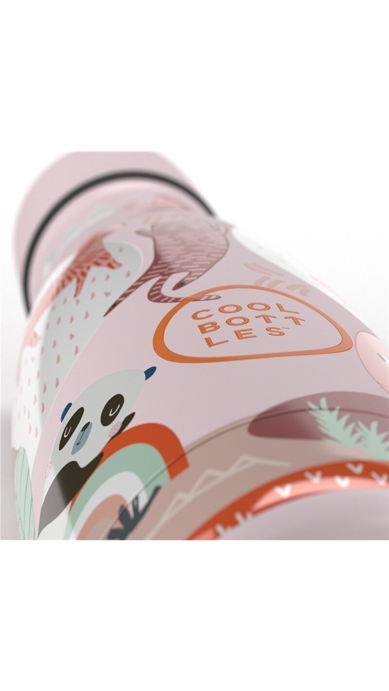 Cool Bottles - Nerūdijančio plieno vaikiškas buteliukas su šiaudeliu arba užsukimu, 260ml (Panda gang) 2 Cool Bottles - Nerūdijančio plieno vaikiškas buteliukas su šiaudeliu arba užsukimu, 260ml (Panda gang) 2