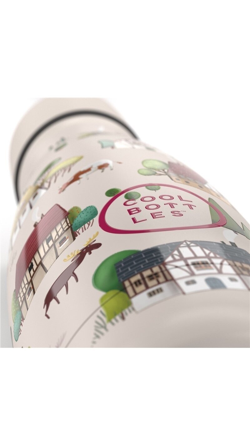Cool Bottles - Nerūdijančio plieno vaikiškas buteliukas su šiaudeliu arba užsukimu, 350ml (Tudor village) 5