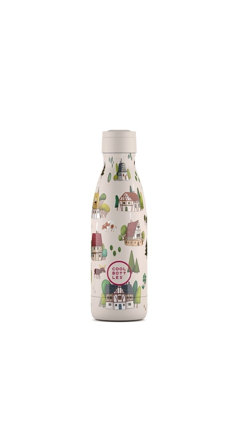 Cool Bottles - Nerūdijančio plieno vaikiškas buteliukas su šiaudeliu arba užsukimu, 350ml (Tudor village) 3