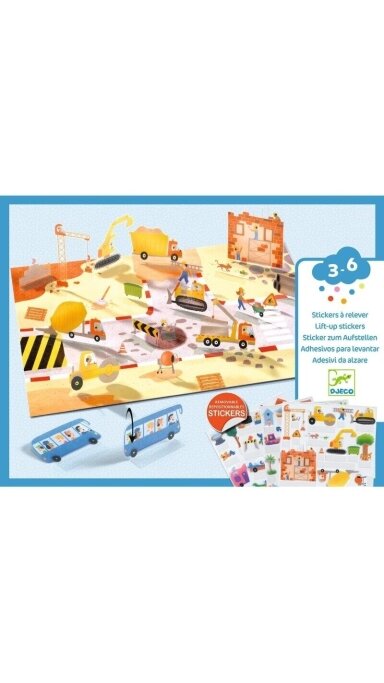DJECO Daugkartiniai 3D lipdukai - Transporto priemonės