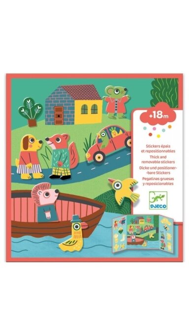 DJECO Daugkartiniai lipdukai - Gyvūnai