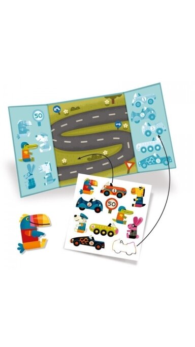 DJECO Daugkartiniai lipdukai - Automobiliai