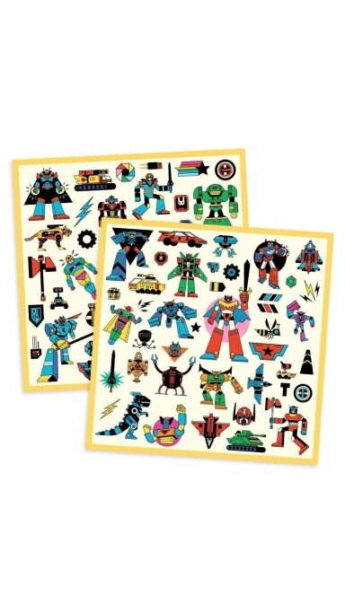 DJECO Lipdukai - 160 lipdukų - Robotai