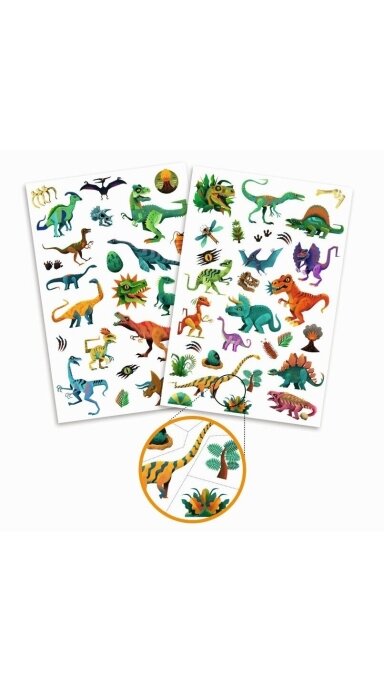 DJECO Tatuiruotės - Dinozaurai (50+ tatuiruočių)
