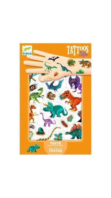 DJECO Tatuiruotės - Dinozaurai (50+ tatuiruočių)