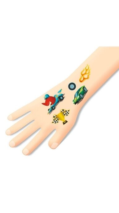 DJECO Tatuiruotės - Greiti automobiliai (50+ tatuiruočių)