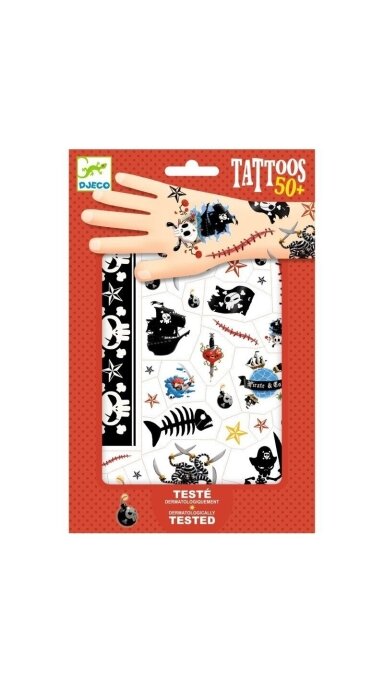 DJECO Tatuiruotės - Piratai (50+ tatuiruočių)