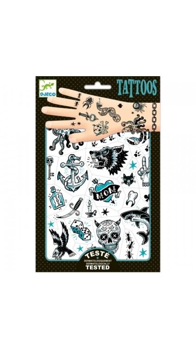 DJECO Tatuiruotės - Tamsi pusė (50+ tatuiruočių)