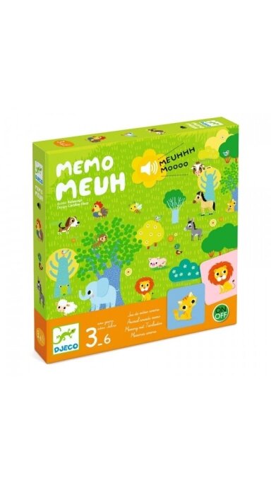 DJECO Žaidimas - Memo Meuh (Gyvūnų balsai)