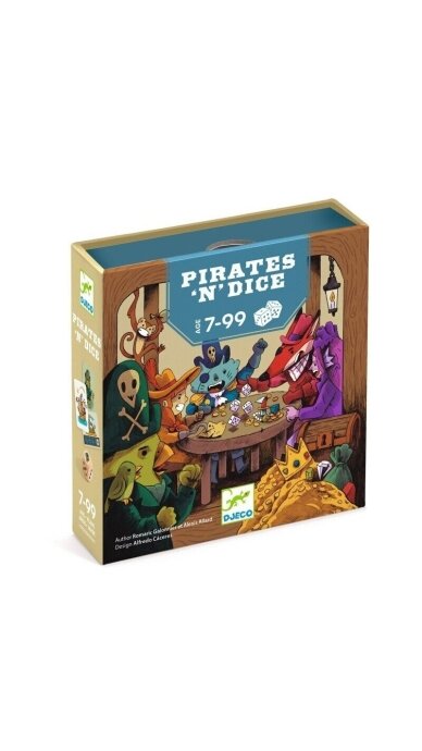 DJECO - Metamųjų kauliukų žaidimas - Piratų kauliukai 1 DJECO - Metamųjų kauliukų žaidimas - Piratų kauliukai 1