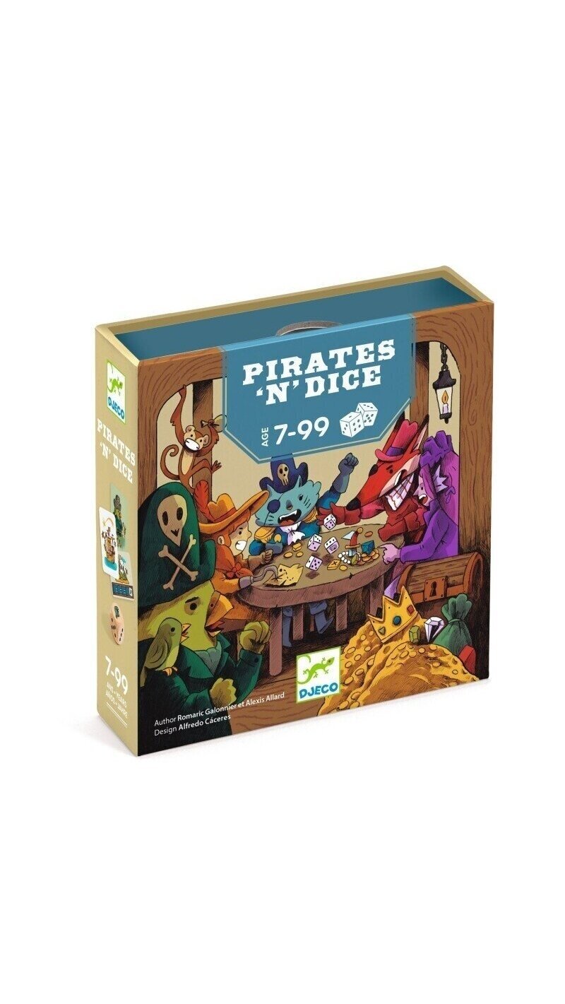 DJECO - Metamųjų kauliukų žaidimas - Piratų kauliukai 1 DJECO - Metamųjų kauliukų žaidimas - Piratų kauliukai 1