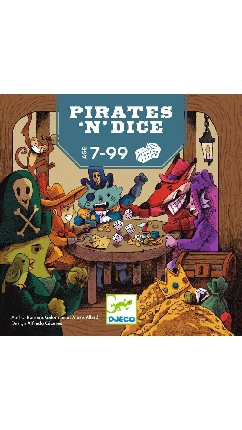DJECO - Metamųjų kauliukų žaidimas - Piratų kauliukai 6 DJECO - Metamųjų kauliukų žaidimas - Piratų kauliukai 6
