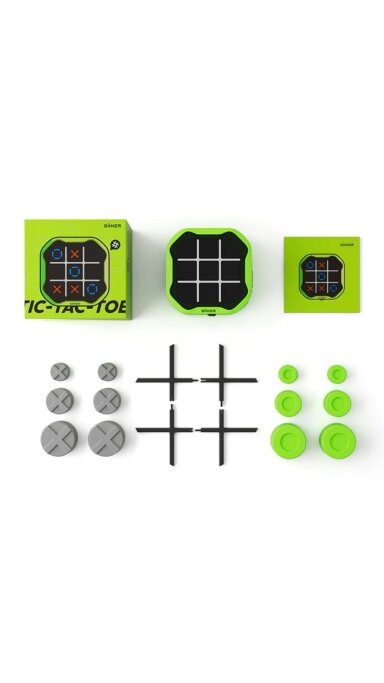 GiiKER TIC-TAC-TOE interaktyvi konsolė, žalsva