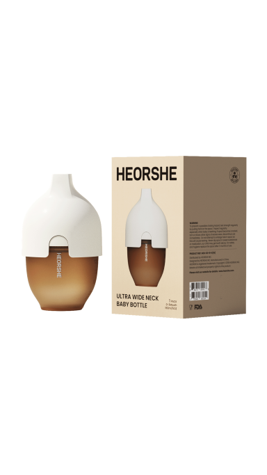 HEORSHE - Silikoninis kūdikio buteliukas, baltas, 160ml