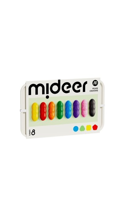 Mideer - Bičių vaško kreidelės pupelės - 8 spalvos