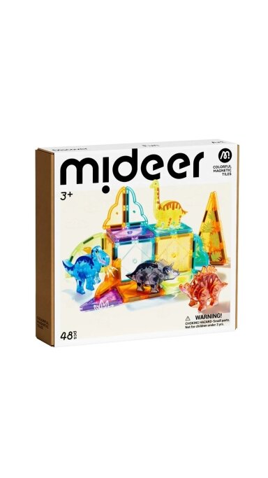 Mideer - Magnetinis konstruktorius - Dinozaurai - 48 dalių