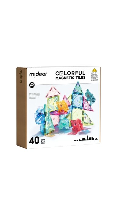Mideer - Magnetinis konstruktorius - Džiunglės - 40 dalių Mideer - Magnetinis konstruktorius - Džiunglės - 40 dalių