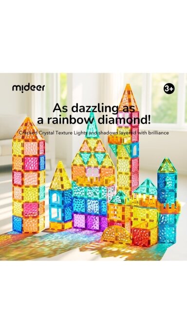 Mideer - Magnetinis konstruktorius - Prizmė - 90 dalių