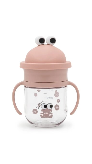 NOUI NOUI 360° puodelis-gertuvė, 250ml - The Frog Cup rosa NOUI NOUI 360° puodelis-gertuvė, 250ml - The Frog Cup rosa