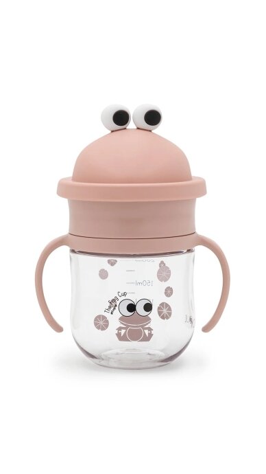 NOUI NOUI 360° puodelis-gertuvė, 250ml - The Frog Cup rosa 1