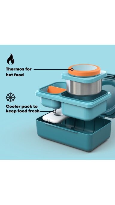 OmieBox UP Pietų dėžutė su termosu, Teal green