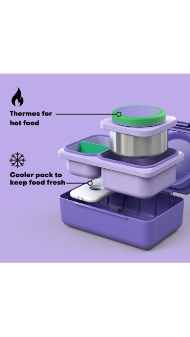 OmieBox UP Pietų dėžutė su termosu, Galaxy purple